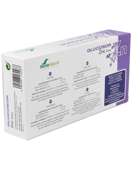 Glucosor Zinc 28Amp. de Soria Natural