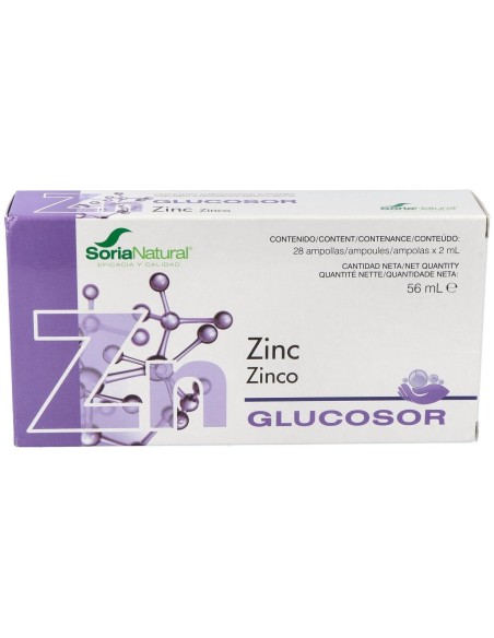 Glucosor Zinc 28Amp. de Soria Natural
