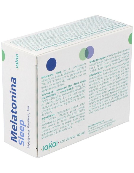Melatonina Sleep 60Comp.Mast. de Sakai