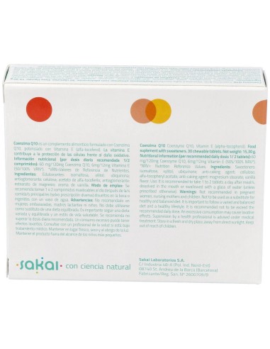 Coenzima Q10 30Comp. Mast. de Sakai