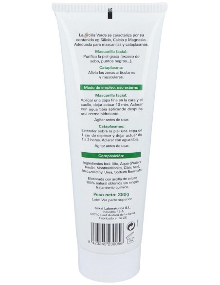 Arcilla Verde Tubo 380Gr de Sakai