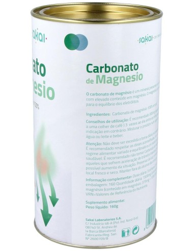 Carbonato De Magnesio 160Gr. de Sakai