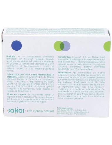 Ansicalm 30Cap. de Sakai