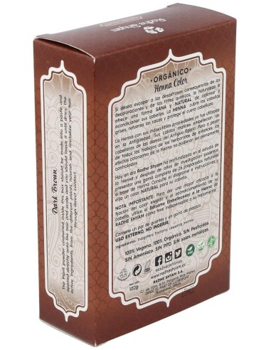 Henna Polvo Castaño Oscuro 100Gr. de Radhe Shyam
