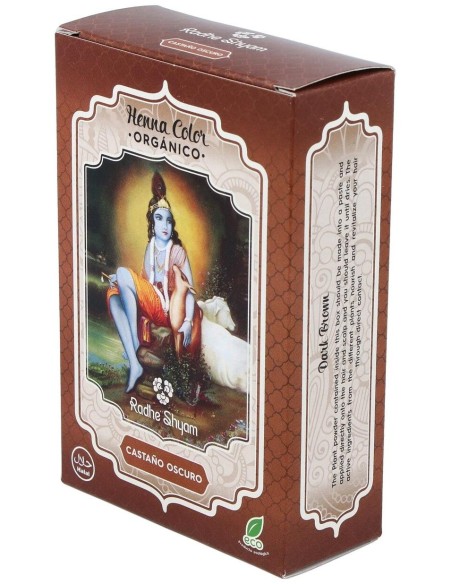 Henna Polvo Castaño Oscuro 100Gr. de Radhe Shyam