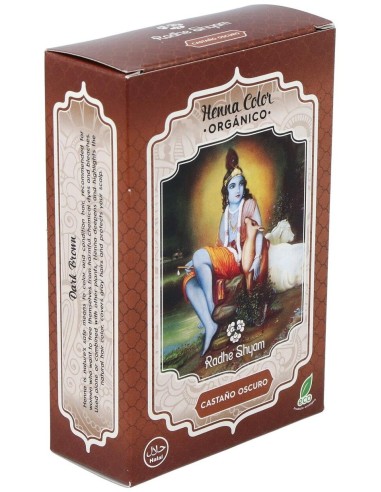 Henna Polvo Castaño Oscuro 100Gr. de Radhe Shyam