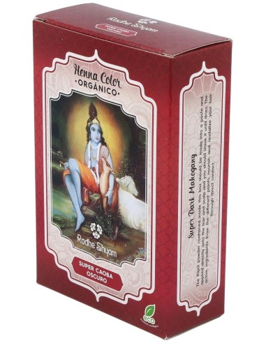 Henna Polvo Super Caoba Oscuro 100Gr. de Radhe Shyam