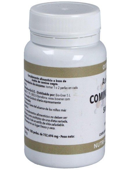 Aceite De Comino Negro 500Mg. 100Perlas de Ortocel Nutri-Therapy