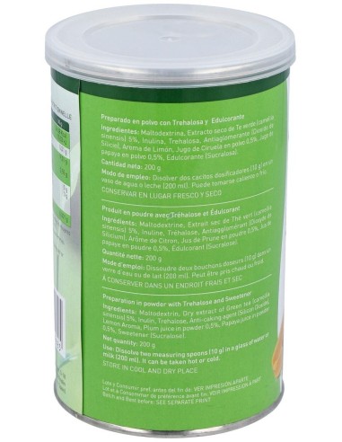 Te Verde Con Papaya Y Ciruela Bote 200Gr.Instantan Plantapol