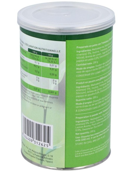 Te Verde Con Papaya Y Ciruela Bote 200Gr.Instantan Plantapol