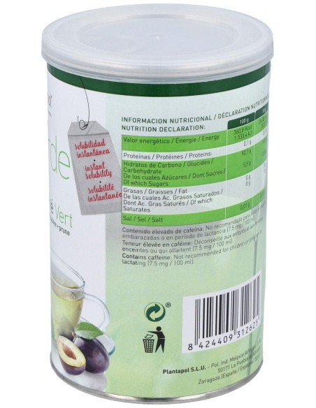 Te Verde Con Papaya Y Ciruela Bote 200Gr.Instantan Plantapol