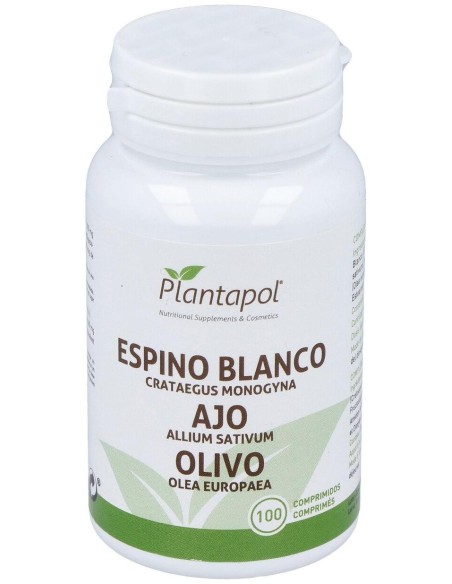 Espino Blanco, Ajo, Olivo (100 Comprimidos 550 Mg)                                  de Plantapol