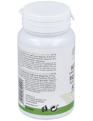 Hipérico, Pasiflora, Azahar (100 Comprimidos 500 Mg) de Plantapol