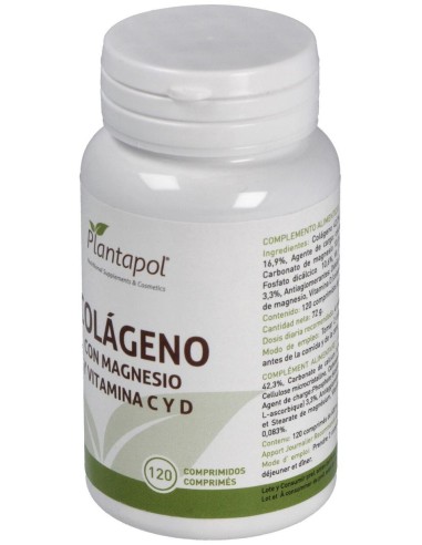 Colageno, Magnesio, Vitamina C y D (120 Comprimidos 600 Mg)                                                     de Plantapol