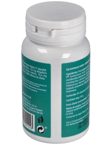 Six Dophilus Forte 60Cap. de Plantapol