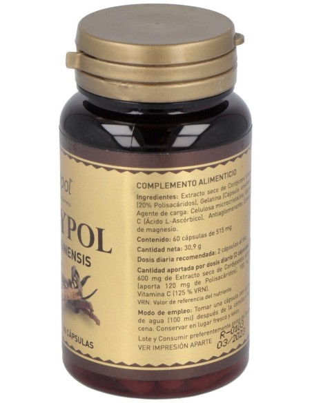 Cordypol Cordyceps + Vit C 60Cap. de Plantapol