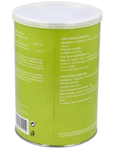 Gluta Int Plus (Glutamina, Hinojo) Polvo 500Gr. de Plantapol