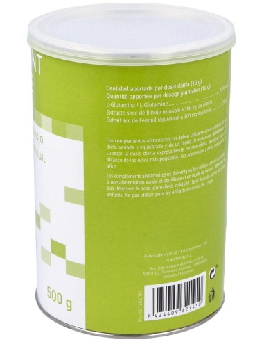 Gluta Int Plus (Glutamina, Hinojo) Polvo 500Gr. de Plantapol