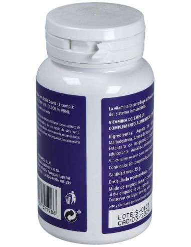 Vitamina D3 2000Ui 90Comp. Mast. de Plantapol