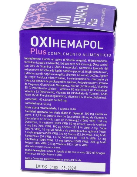 Oxi Hemapol Plus 60Cap. de Plantapol