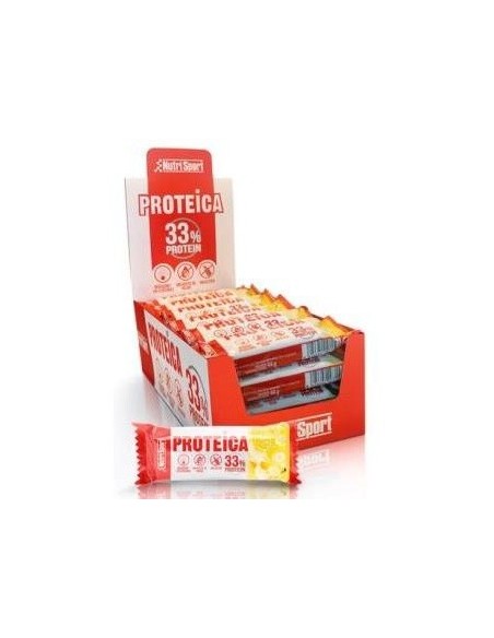 Barrita Proteica Platano Caja 24Uds de Nutrisport