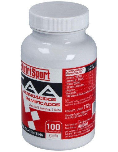 Aminoacidos Ramificados 1Gr Bcaa 100Comp de Nutrisport