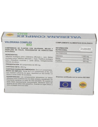 Valeriana Complex Bio 60Comp. de Robis