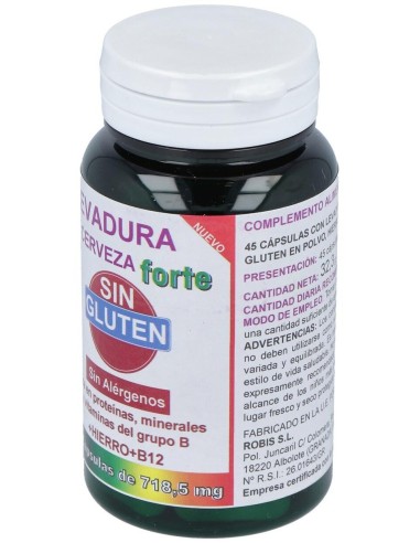 Levadura De Cerveza Forte Sin Gluten 45Cap. de Robis