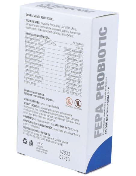 Fepa-Probiotic 40Cap. de Fepadiet