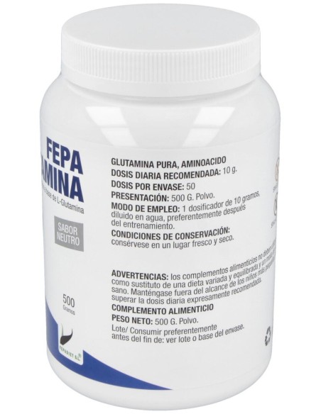 Fepa-L-Glutamina Sabor Neutro 500Gr. de Fepadiet
