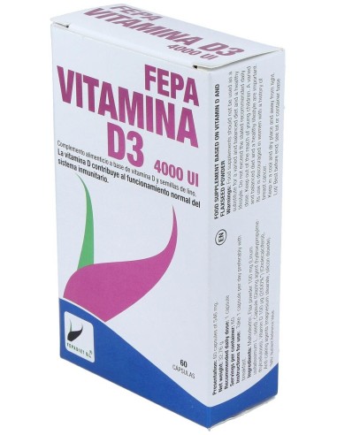 Fepa-Vitamina D3 4000Ui 60Cap. de Fepadiet