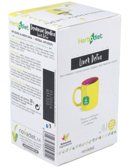 Herbodiet Inf. Depuracion Hepatica 20Filtros de Novadiet