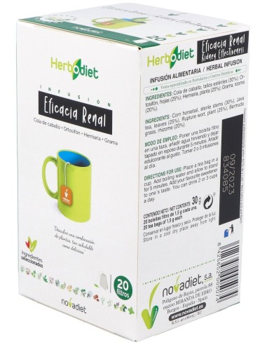 Herbodiet Inf. Eficacia Renal 20Filtros de Novadiet