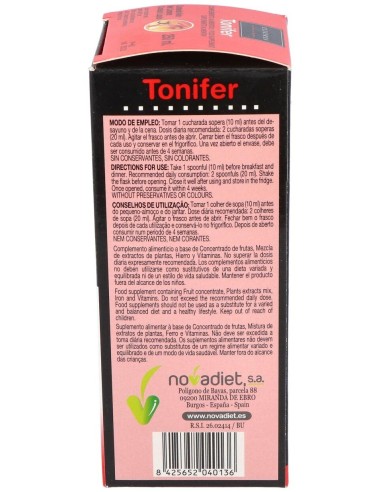 Tonifer 250Ml. de Novadiet