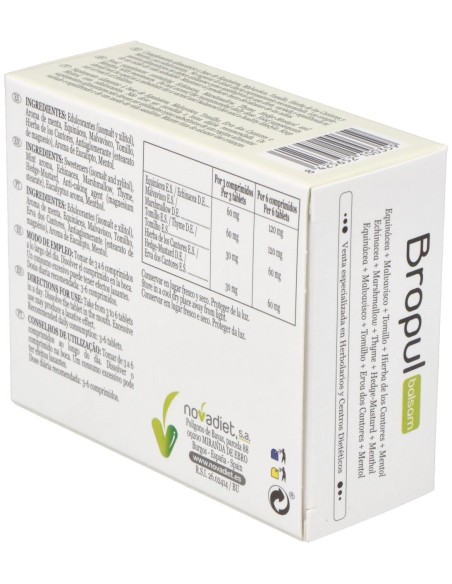 Bropul Balsam Envase de 60 comprimidos masticables. de Novadiet