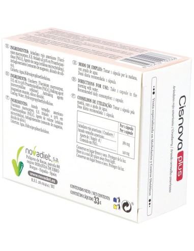 Cisnova Plus 60Cap. de Novadiet
