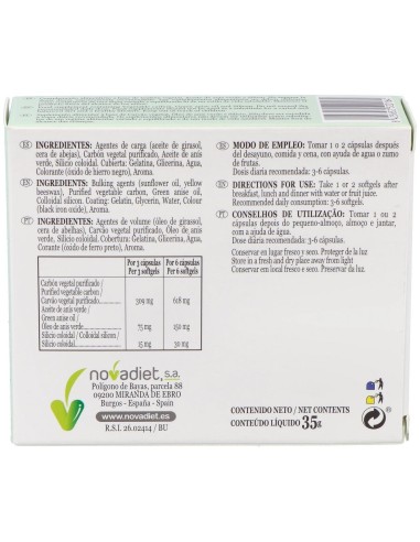 Nodagas Envase de 48 cápsulas blandas. de Novadiet