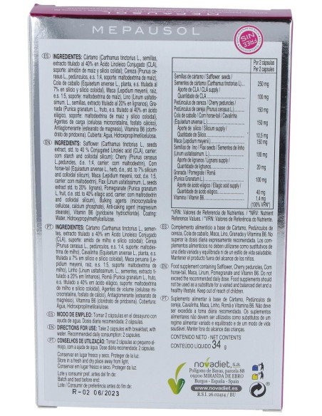 Mepausol 60Cap. de Novadiet