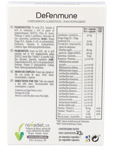 Defenmune 30Cap. de Novadiet