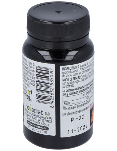 Biotina 500 Mcg Envase de 120 comprimidos. de Novadiet