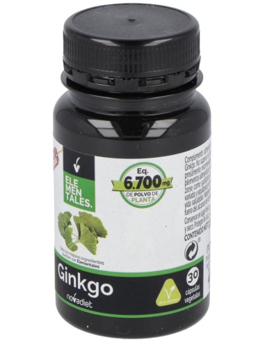 Ginkgo Biloba 30Cap. Elementales de Novadiet