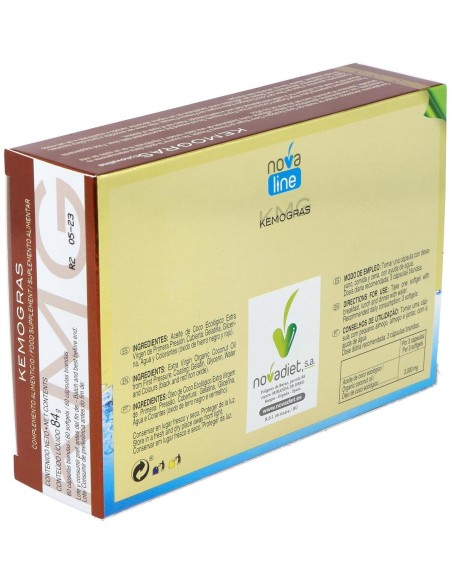 Kemogras Coco Envase de 60 cápsulas blandas. de Novadiet
