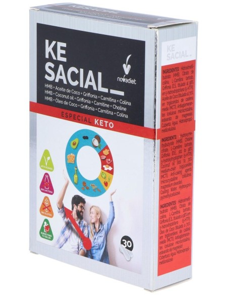 Kesacial Envase de 30 cápsulas vegetales. de Novadiet