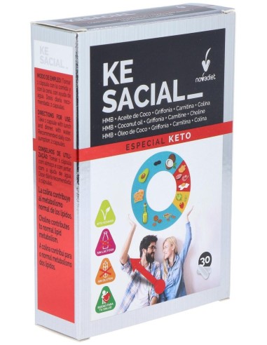 Kesacial Envase de 30 cápsulas vegetales. de Novadiet