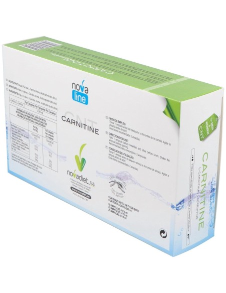 L-Carnitine Envase de 20 ampollas de 10 ml. de Novadiet