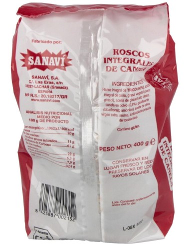 Roscos Integrales Canela de Sanavi