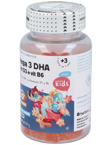Senda Kids Omega 3 Dha Con Vit D3+Vit B6 60Gummies de Herbora