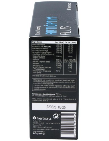 Artioptim Plus 20 Viales  de Herbora
