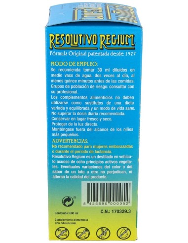 Resolutivo Regium 600 Ml de Plameca