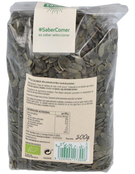 Pipas De Calabaza 500G Biogra Bio (Curcubita-Austr de Biográ